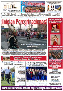 EL PREGONERO DE ZAMORA, EDICIÓN 1231, DEL LUNES 01 DE DICIEMBRE DE 2025…