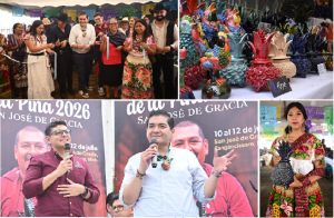INAUGURA ARTURO HERNÁNDEZ LA V FERIA DE LA PIÑA EN SAN JOSÉ DE GRACIA; ESPERAN MÁS DE 3 MIL 500 VISITANTES