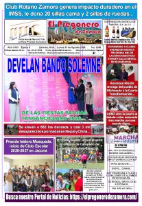 PORTADA EL PREGONERO DE ZAMORA, EDICIÓN 1265, DEL LUNES 31 DE AGOSTO DE 2026…