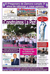 PORTADA EL PREGONERO DE ZAMORA, EDICIÓN 1268, DEL MARTES 22 DE SEPTIEMBRE DE 2026…