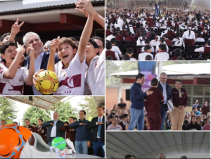 Inicia Bedolla entrega de 202 mil pares de tenis a estudiantes de secundaria