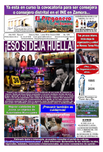 PORTADA EL PREGONERO DE ZAMORA, EDICIÓN 1270, DEL LUNES 05 DE OCTUBRE DE 2026…
