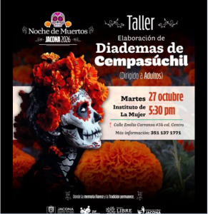 INVITAN A JACONENSES A TALLER DE DIADEMAS DE CEMPASUCHIL