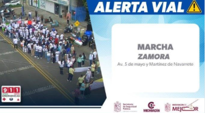 Se manifiestan trabajadores del IMSS en Zamora por mejoras laborales
